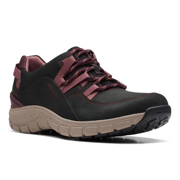 NWT CLARKS Women's Wave Range AP Sneakers, Black Combi, Size 6.5 - Picture 1 of 2